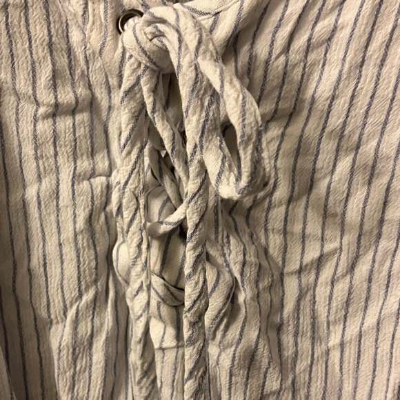 Torrid (2) tank tops Navy and White Floral and Stiped - Picture 4 of 8